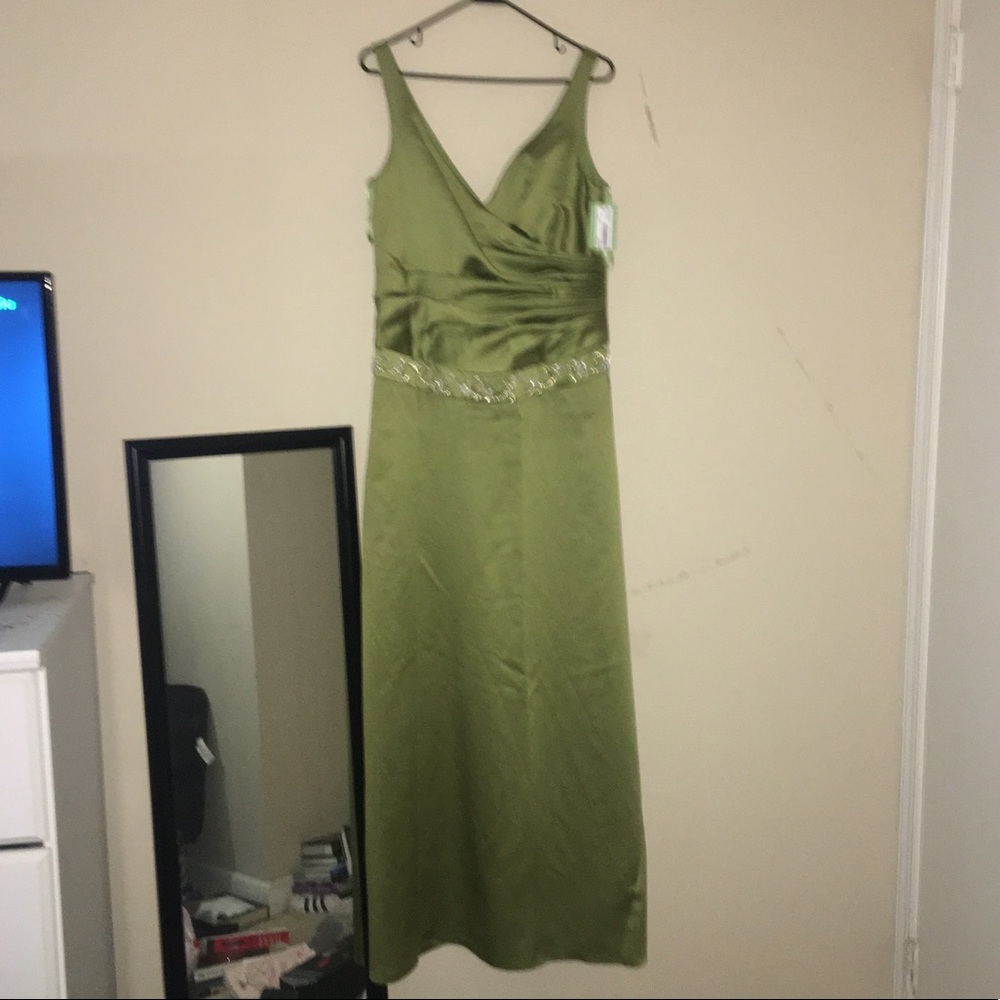 Long green dress